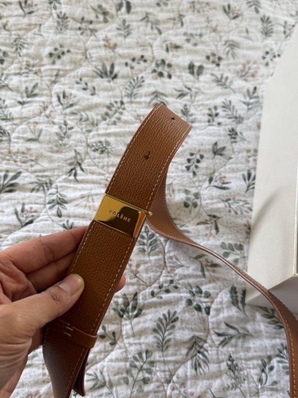 Poléne Numéro Sept in textured Camel.   100% Italian calf leather. - Picture 5 of 12